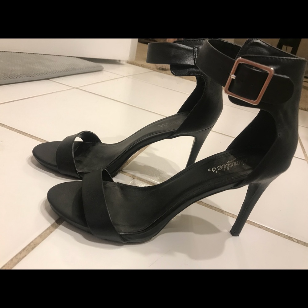 heels with ankle strap- worn once!